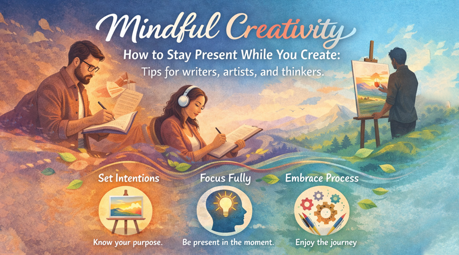 Mindful Creativity: How to Stay Present While You Create: Tips for writers, artists, and thinkers.